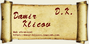 Damir Klicov vizit kartica
